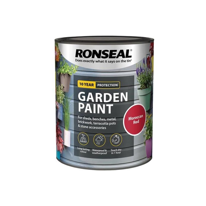 Ronseal Garden Paint Moroccan Red 750ml