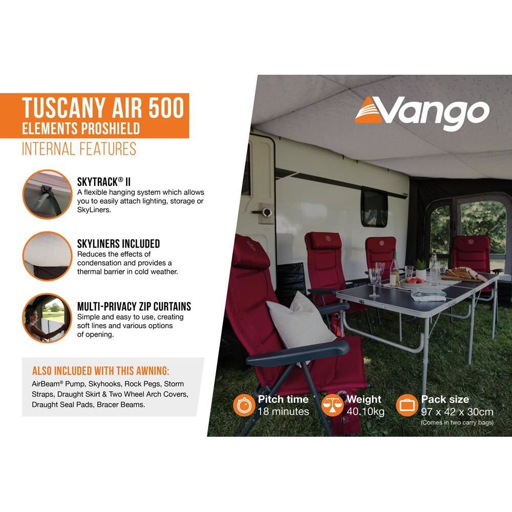 Vango Tuscany Air 500 Elements ProShield Caravan Awning
