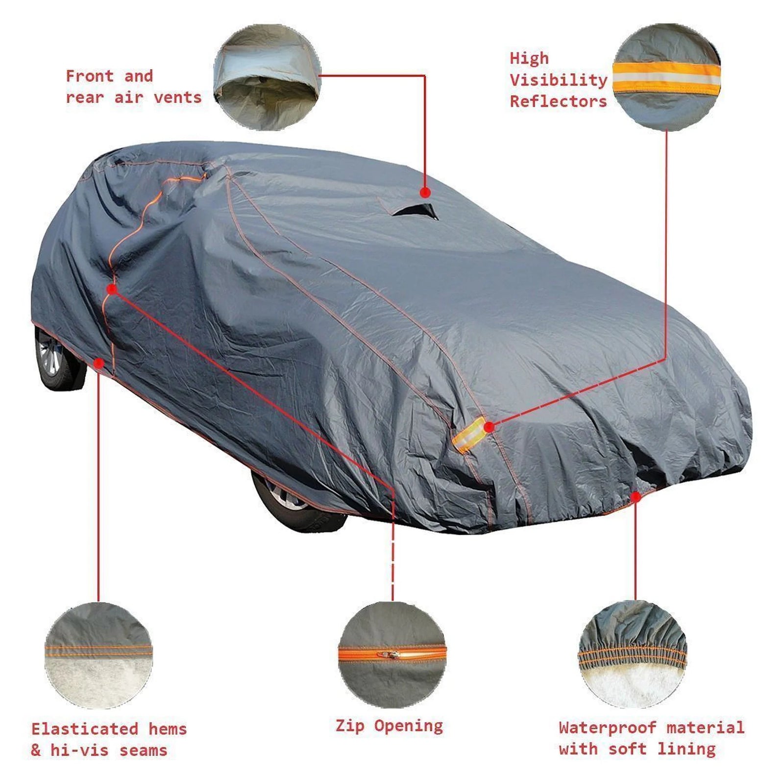 JRP 2 Layer Heavy Duty Car Cover Medium M Waterproof Scratch Proof