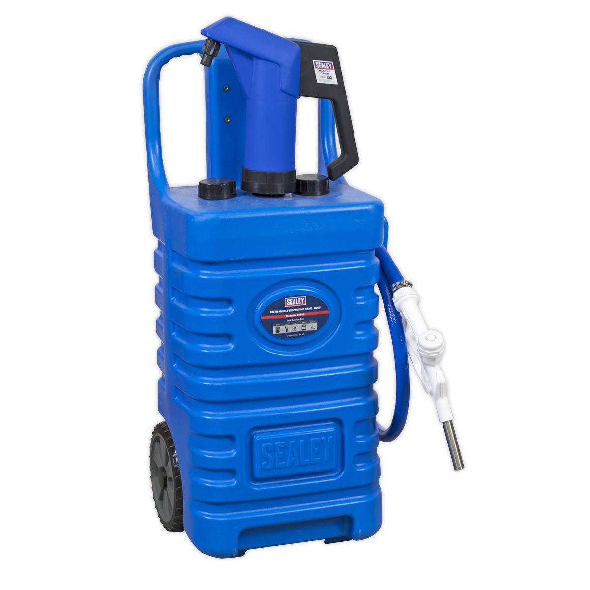 Sealey Mobile Dispensing Tank 55 Litre with AdBlue Pump Blue Fluid Transfer