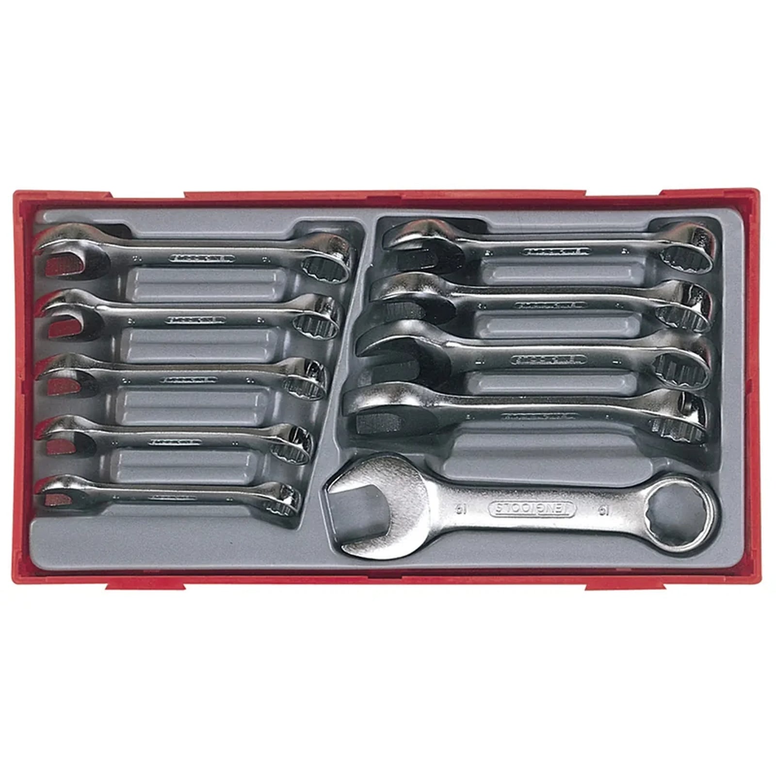 Teng TT6010M Metric Midget Combination Spanner Set, 10 Piece - TC40