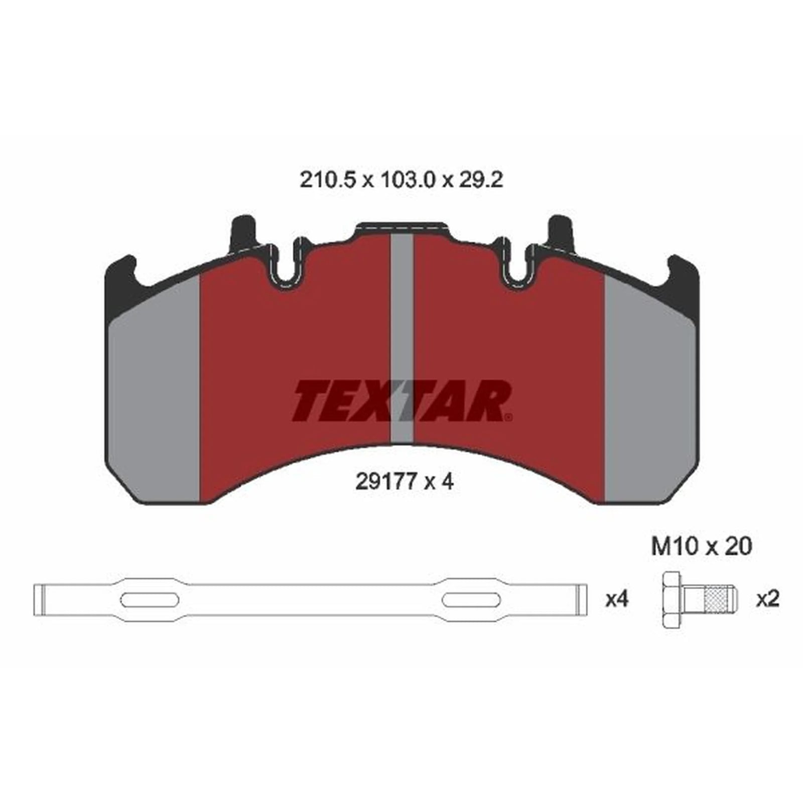 Textar Brake Pad Set 2917704