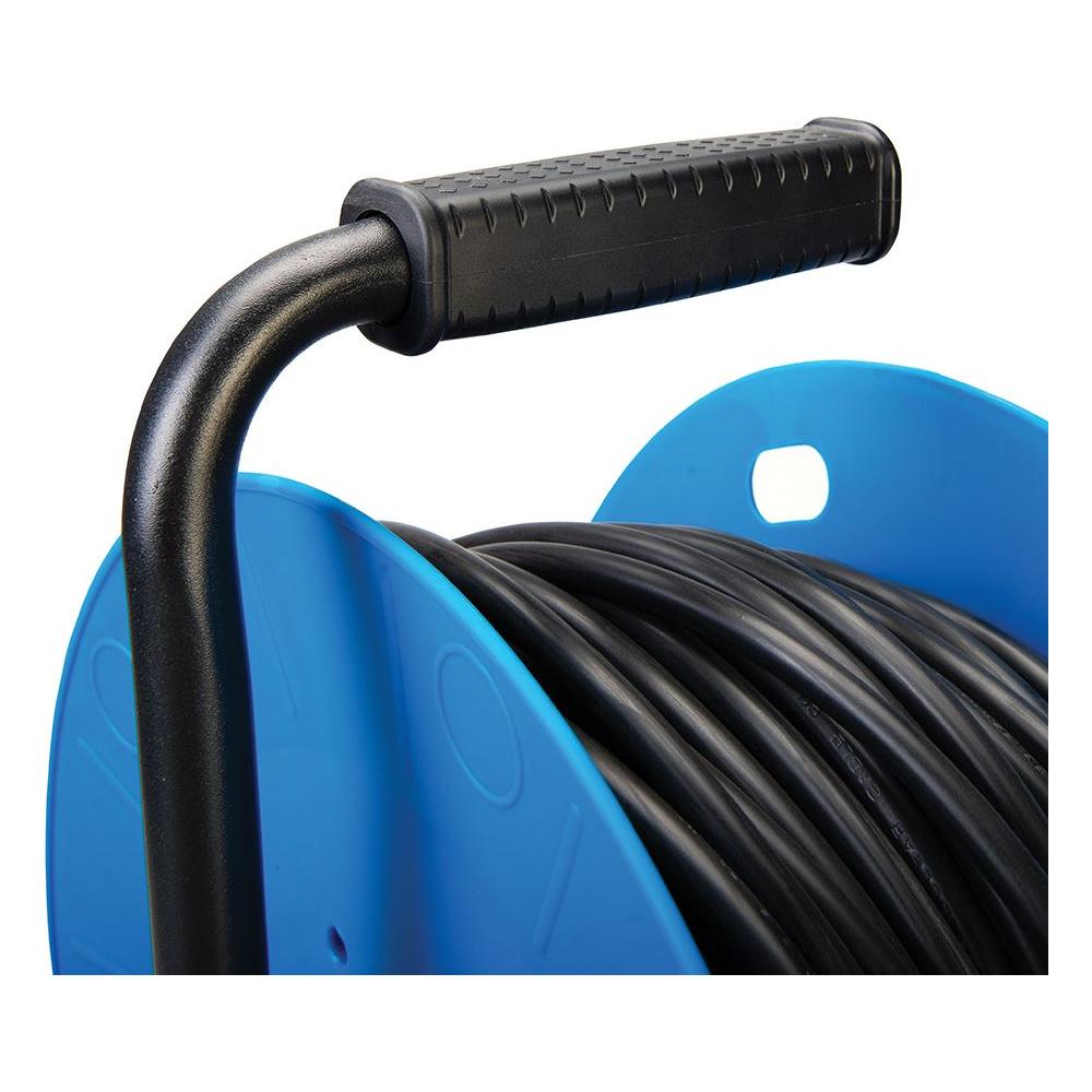 Powermaster Cable Reel Freestanding 13A 230V 2-Gang 50m