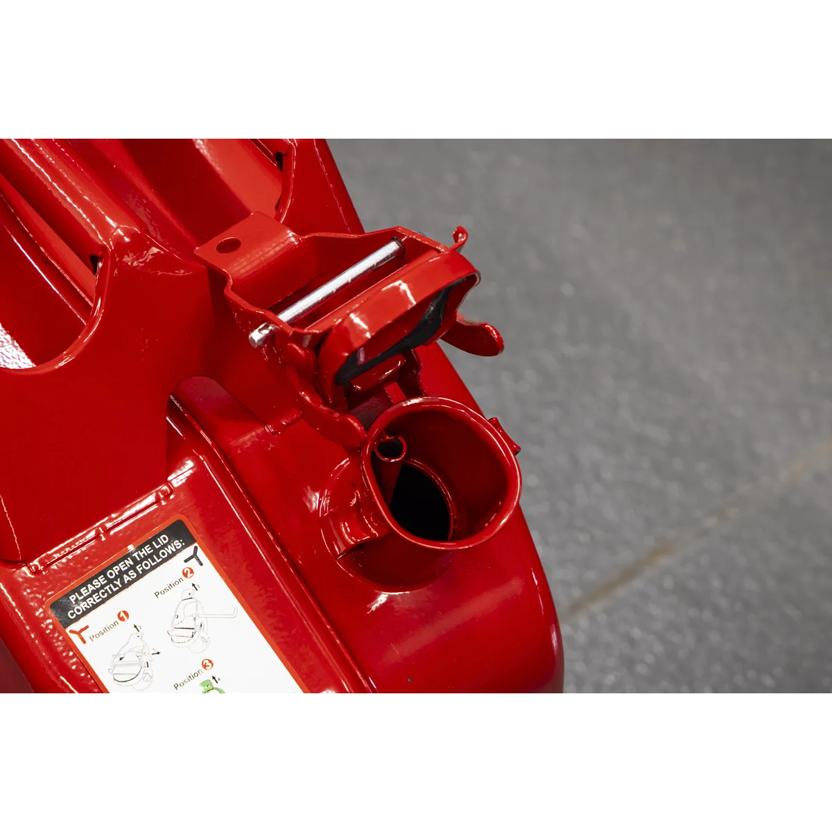 Sealey Jerry Can 20L Red Steel Fuel Container