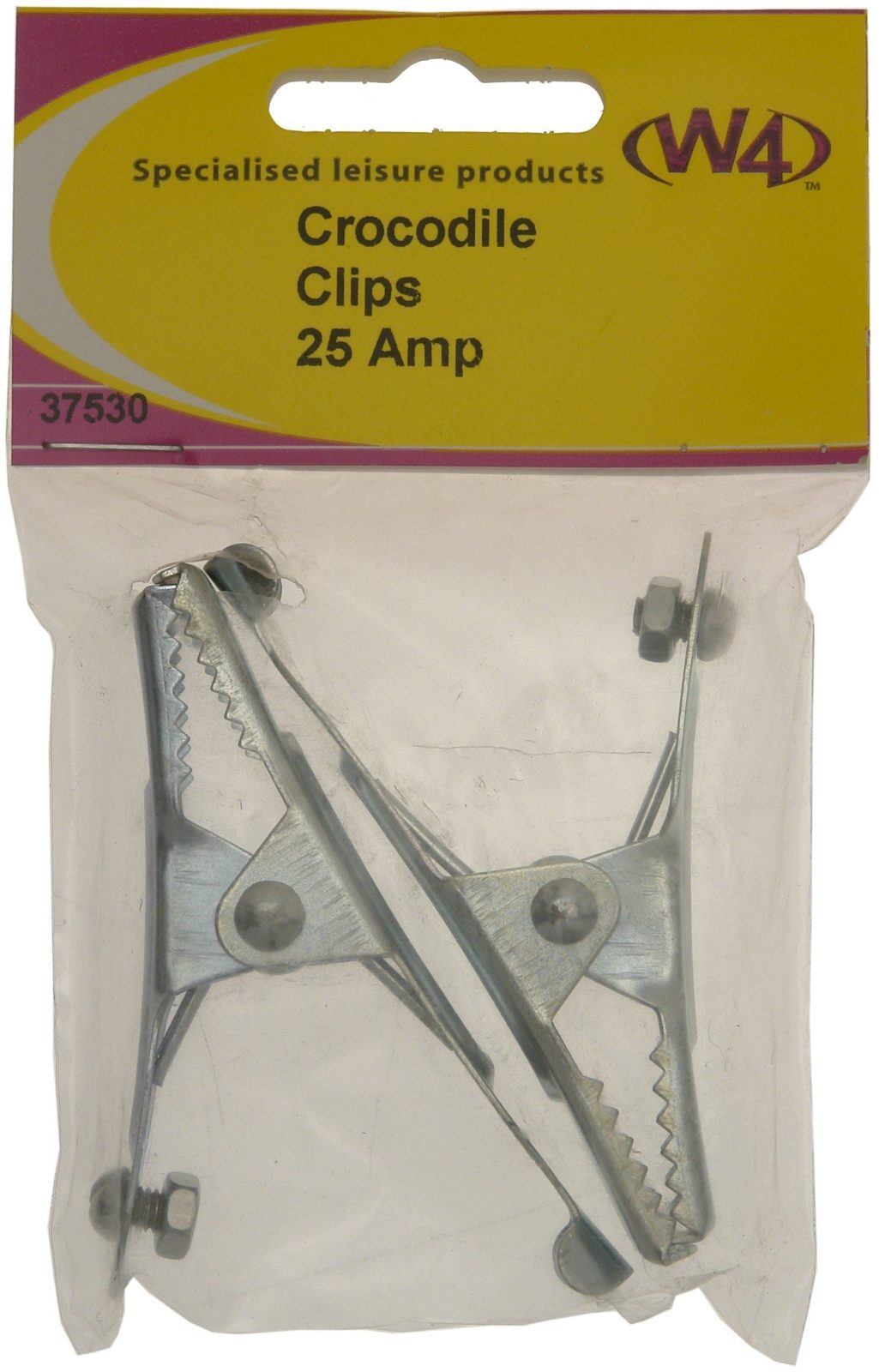 W4 Crocodile Clips 25A (2) 37530
