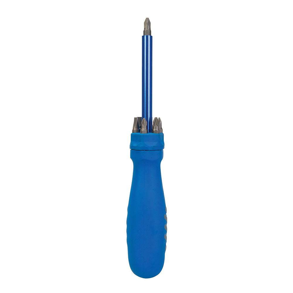 Silverline Multi-Bit Screwdriver with Telescopic Pick-Up Magnet 7 Driver Bits
