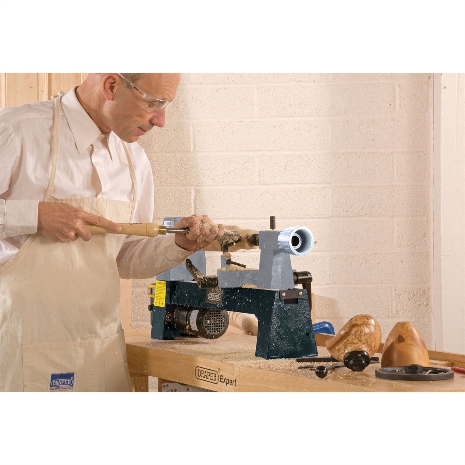Draper Variable Speed Mini Wood Lathe, 250W 60988