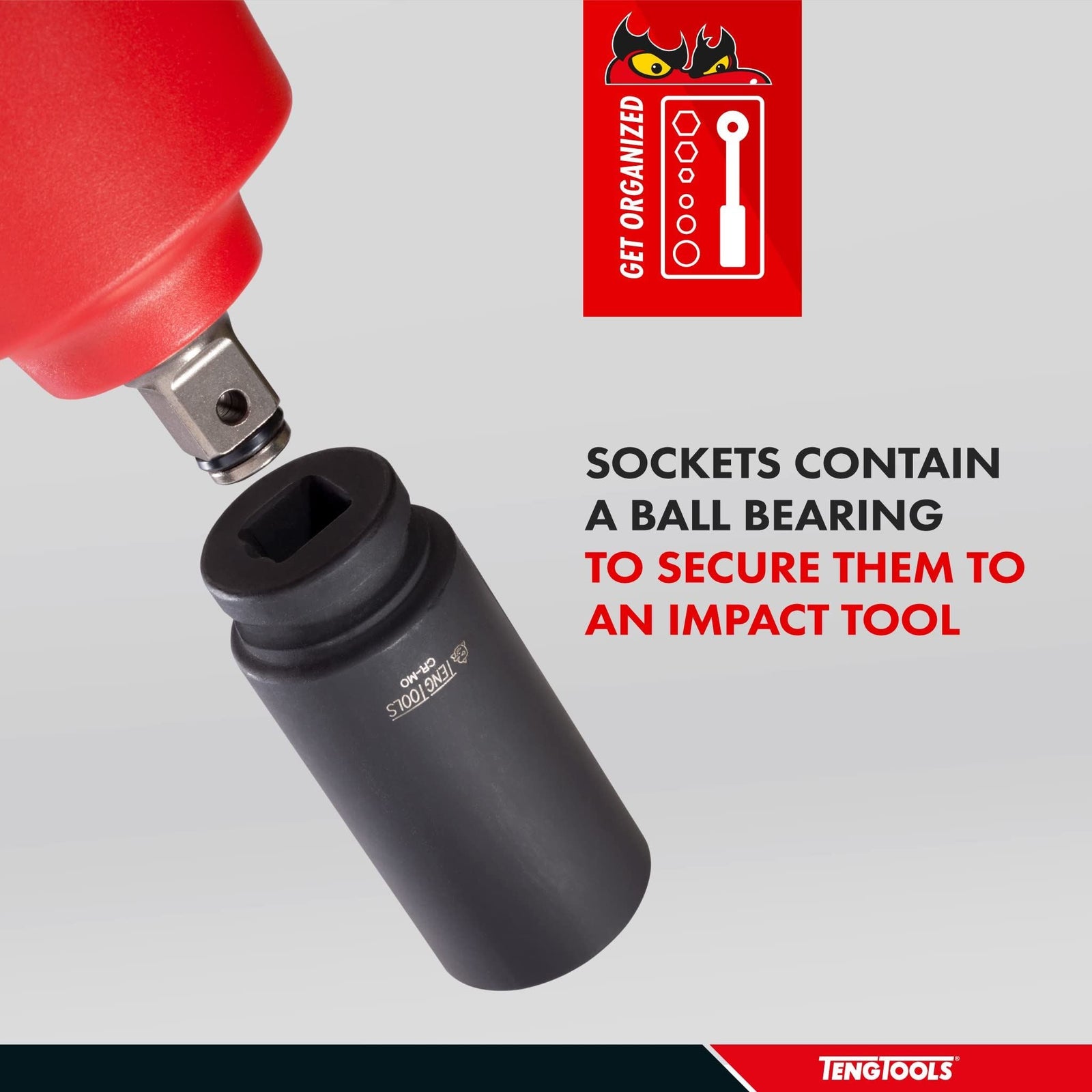 Teng Tools 3/8" Deep Impact Socket ANSI Metric 10mm