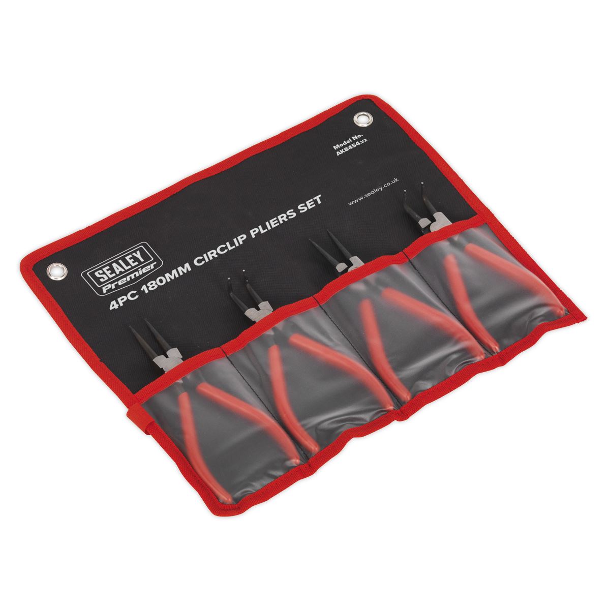 Sealey Premier 4pc 180mm Circlip Pliers Set Snap Ring Internal External