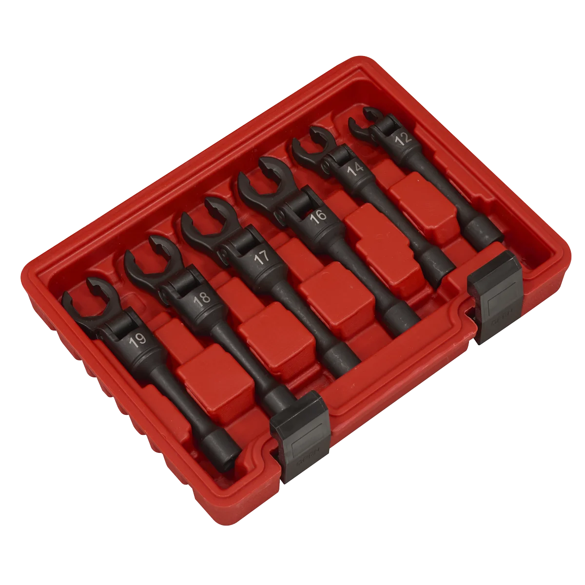 Sealey Flexi-Head Flare Nut Wrench Set 6 Piece 3/8" Drive