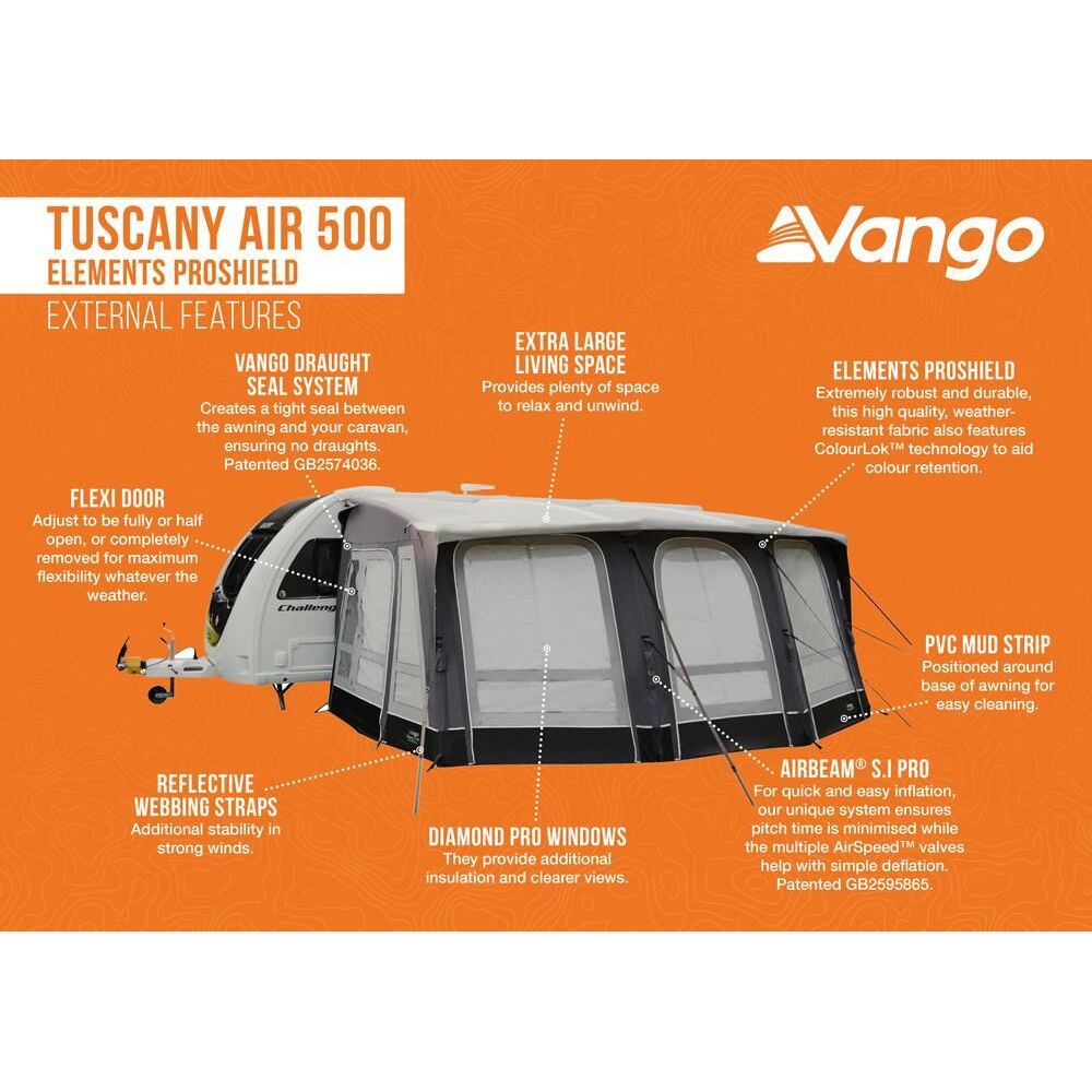 Vango Tuscany Air 500 Elements ProShield Caravan Awning
