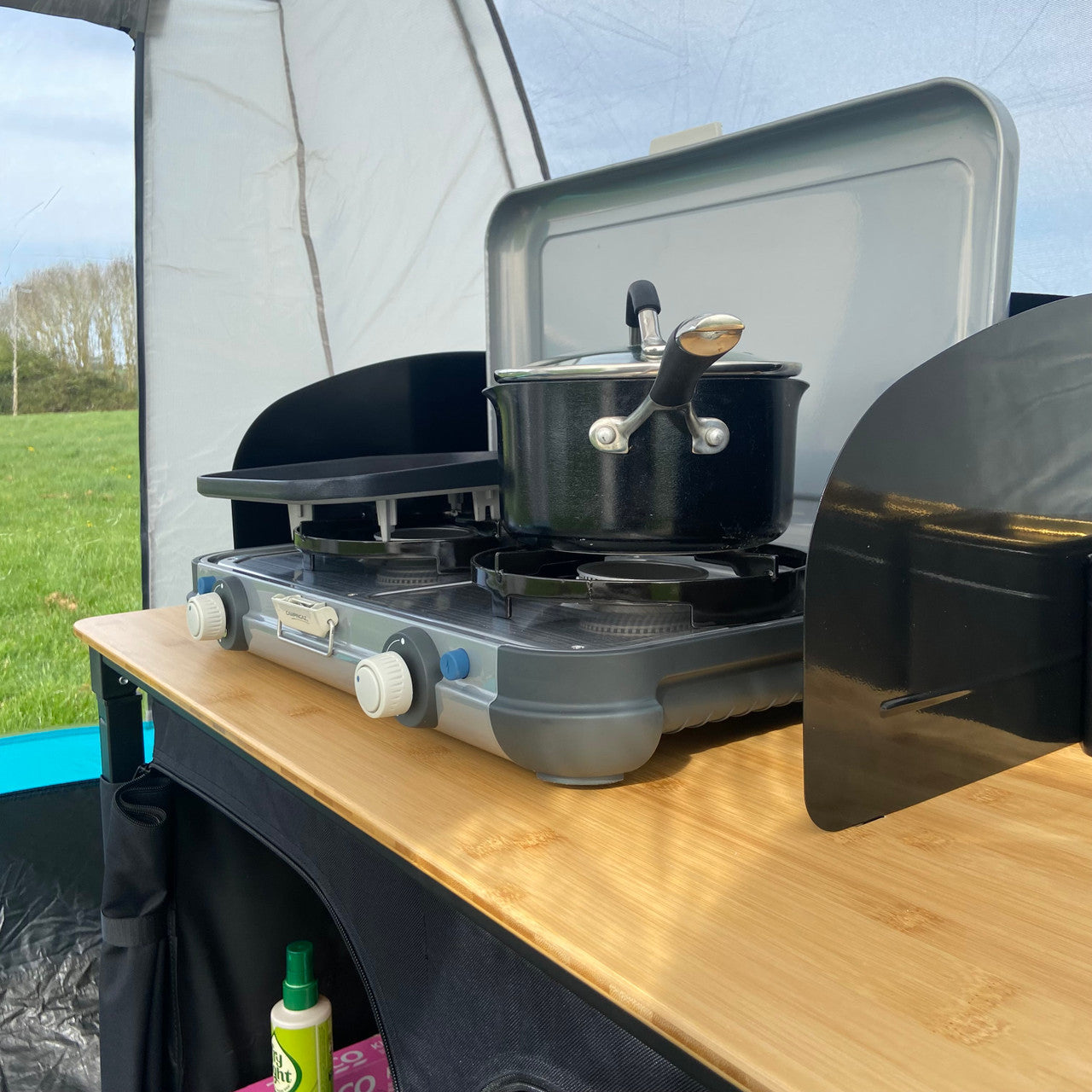 Olpro Deluxe Camp Kitchen With Double Cupboard