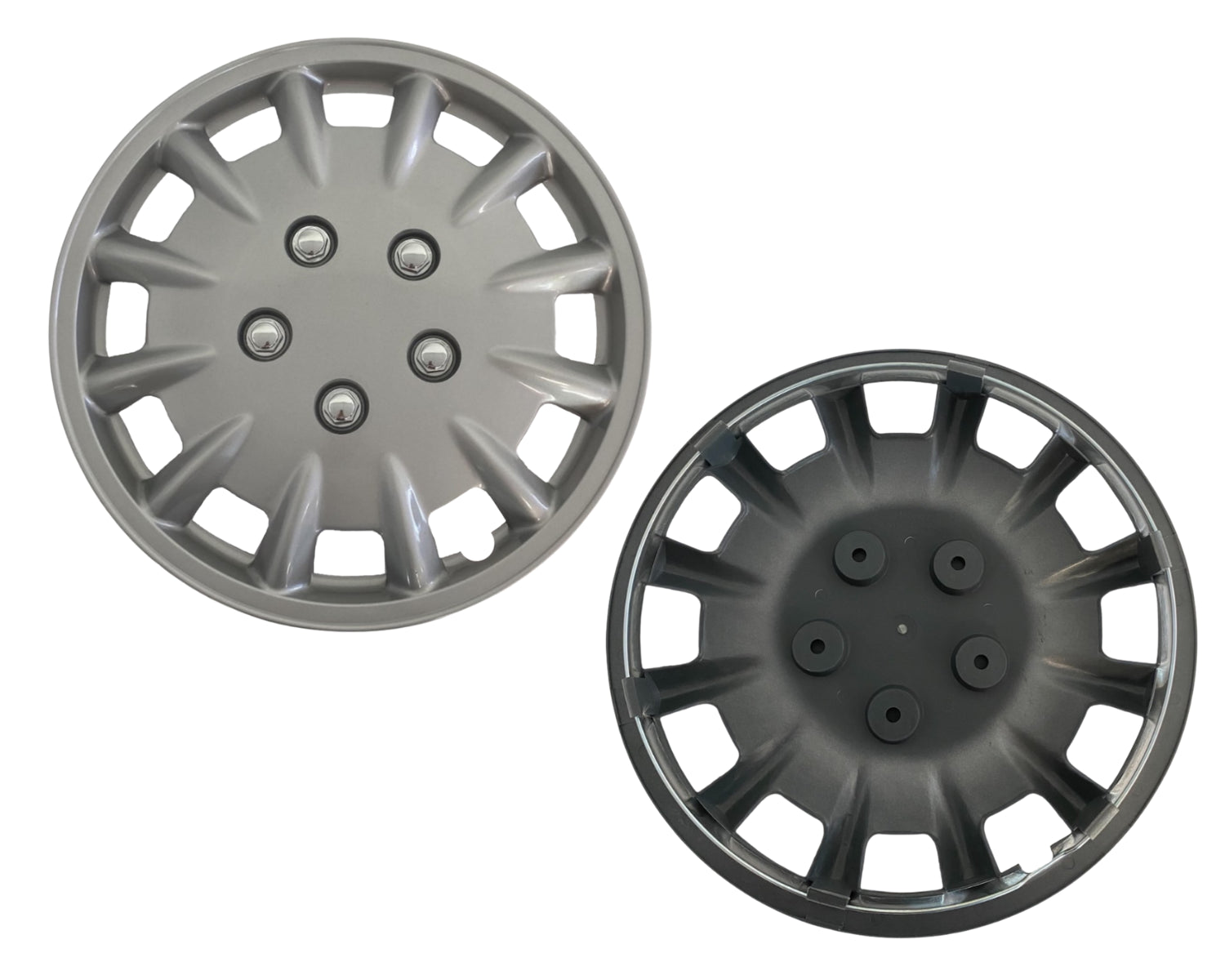Milenco Silver Wheel Trims – 14" – Caravan Steel Wheels  – As Used by Bailey