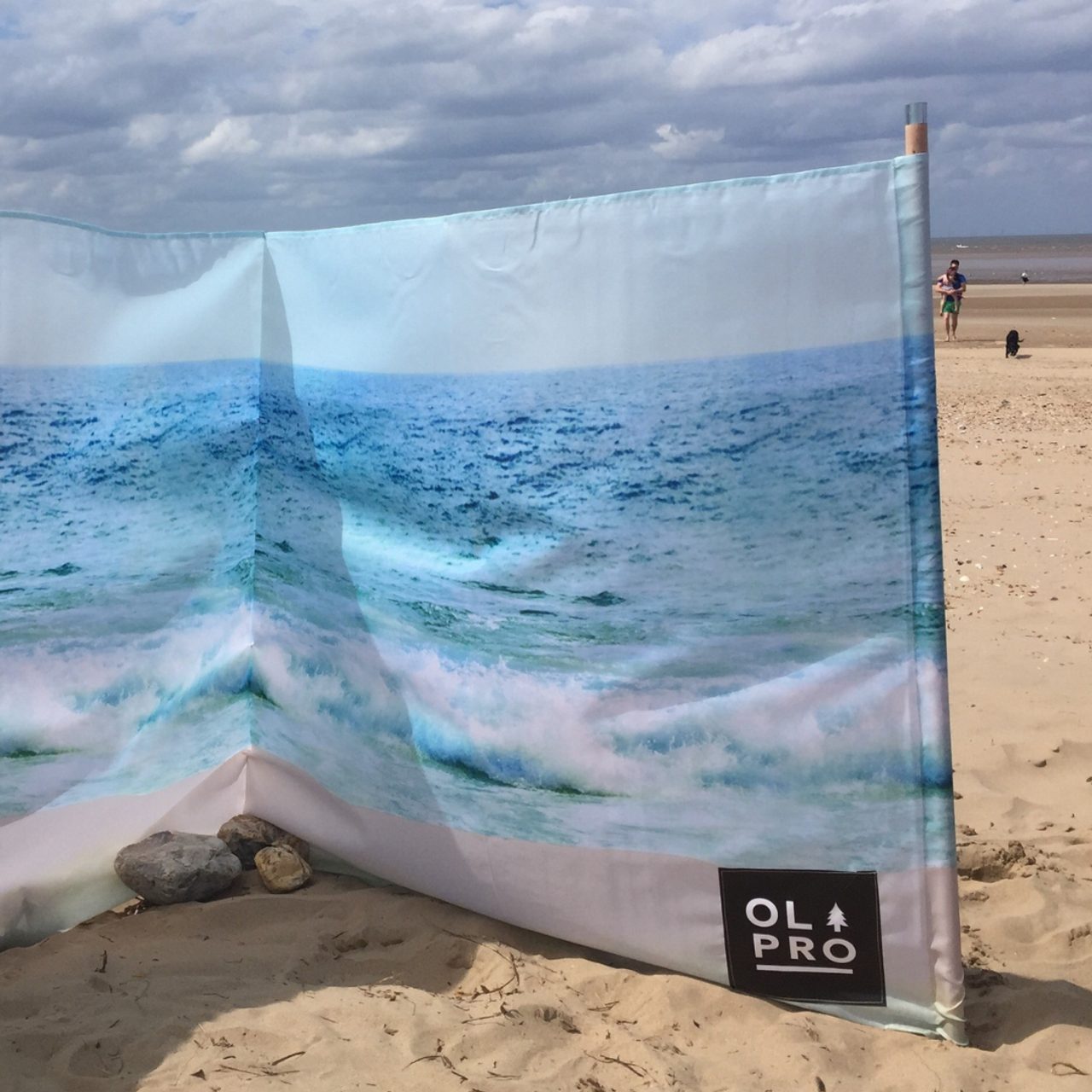 Olpro The Beach 5 Pole Windbreak (Wooden poles) 140CM High