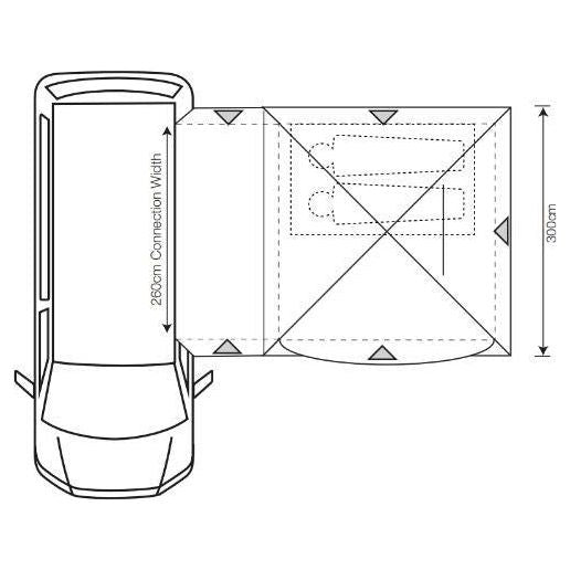 Outdoor Revolution Cayman DT (180-220) 2025 Driveaway Awning