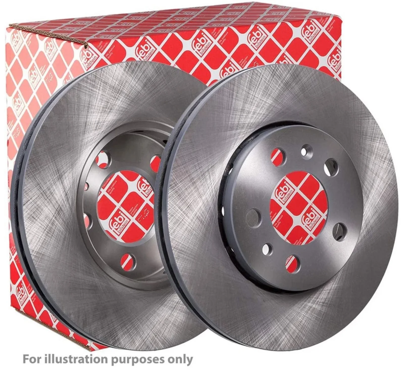 Febi 2 x Brake Disc Set Vented Rear