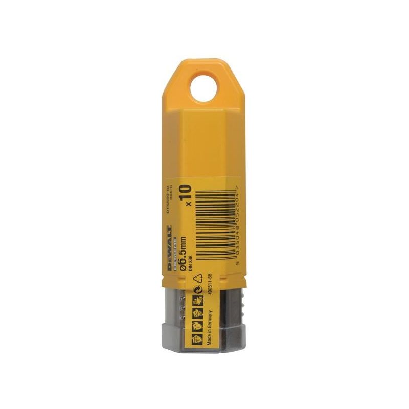 Dewalt Power Tools Extreme 2 Metal Drill Bits (10) 6.5mm OL:101mm WL:58mm