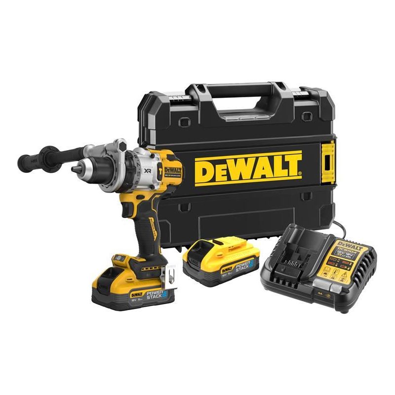 Dewalt Power Tools DCD1007H2T Hammer Drill 18V 2 x 5.0Ah POWERSTACK™ Li-ion