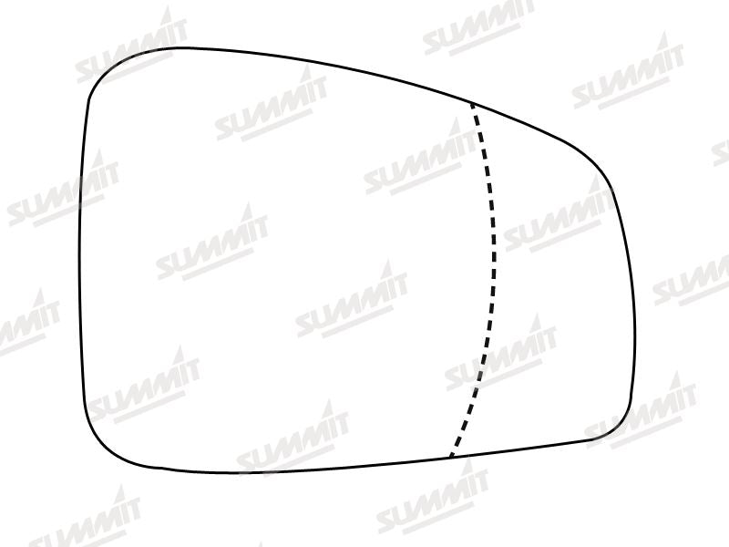 Summit Stick-On Standard Mirror Glass fits Renault Laguna 08 on RHS