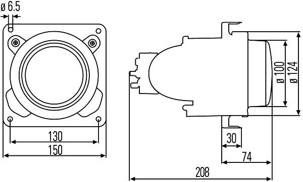 Hella Insert, high beam headlight Left 1KL 007 834-067 500387547
