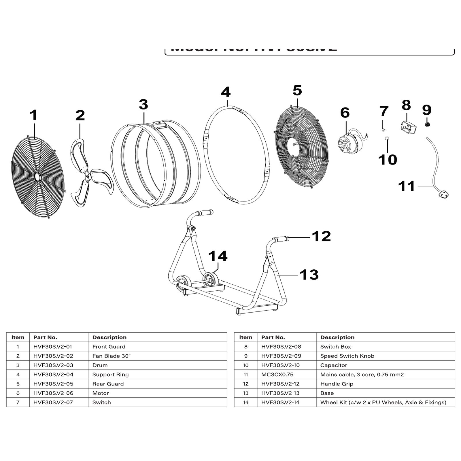 Sealey Switch HVF30S.V2-07