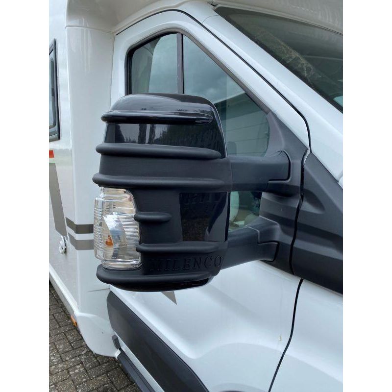 Durable Black Long Arm Mirror Protectors for Ford Transit Van/Motorhome (Set of 2)