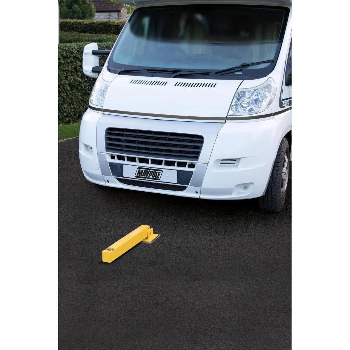 Maypole Security Parking Post Driveway Bollard Fold Down, Padlock & Anchor