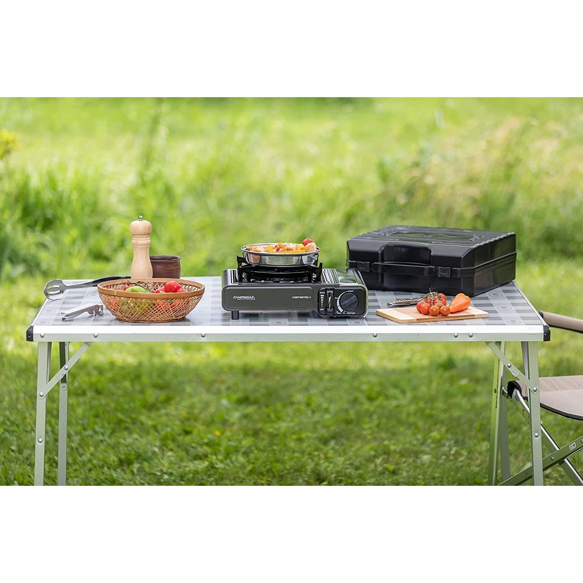 Campingaz Bistro 3 Grey Camping gas stove with Griddle