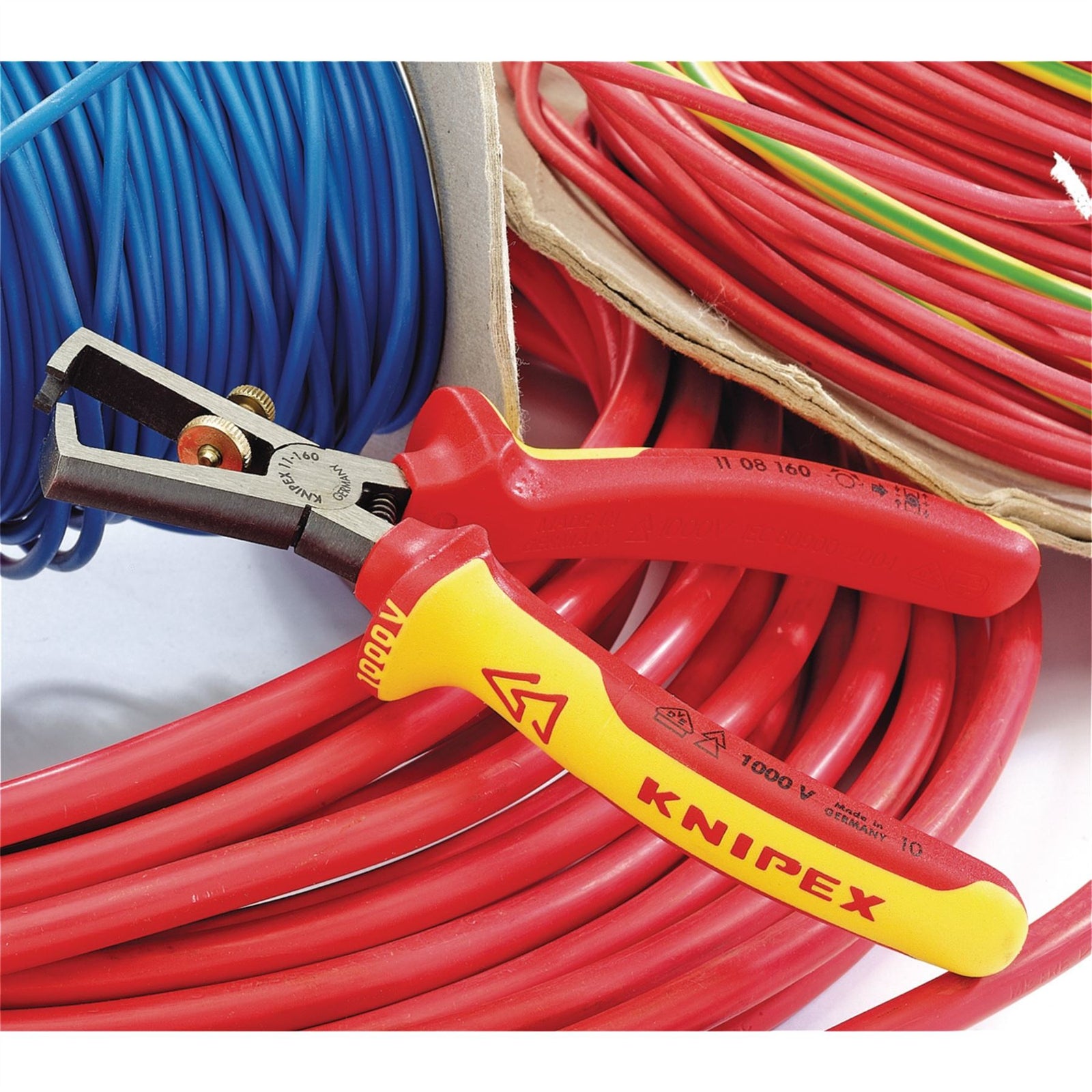 Draper Knipex 11 08 160UKSBE VDE Fully Insulated Wire Stripping Pliers, 160mm