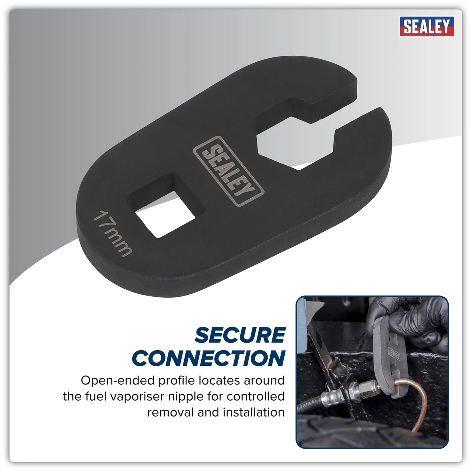 Sealey Limited Access Crow's Foot Spanner 1/2"Sq Drive 17mm - SX0325