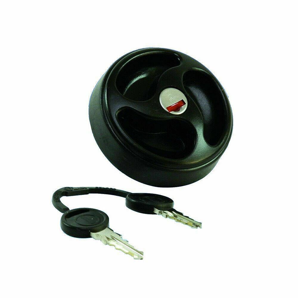Black Lockable Water Tank Filler Cap with Keys - ES2150 - Caravan / Motorhome
