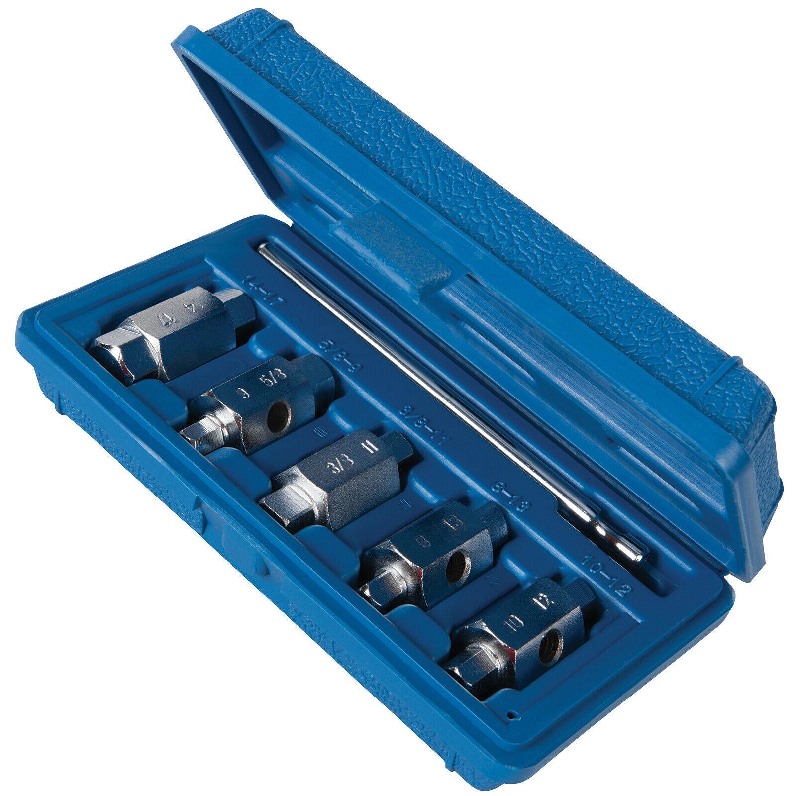 Silverline Oil Drain Plug Key Set 6pc Double Ended Sump Gearbox Hex Square