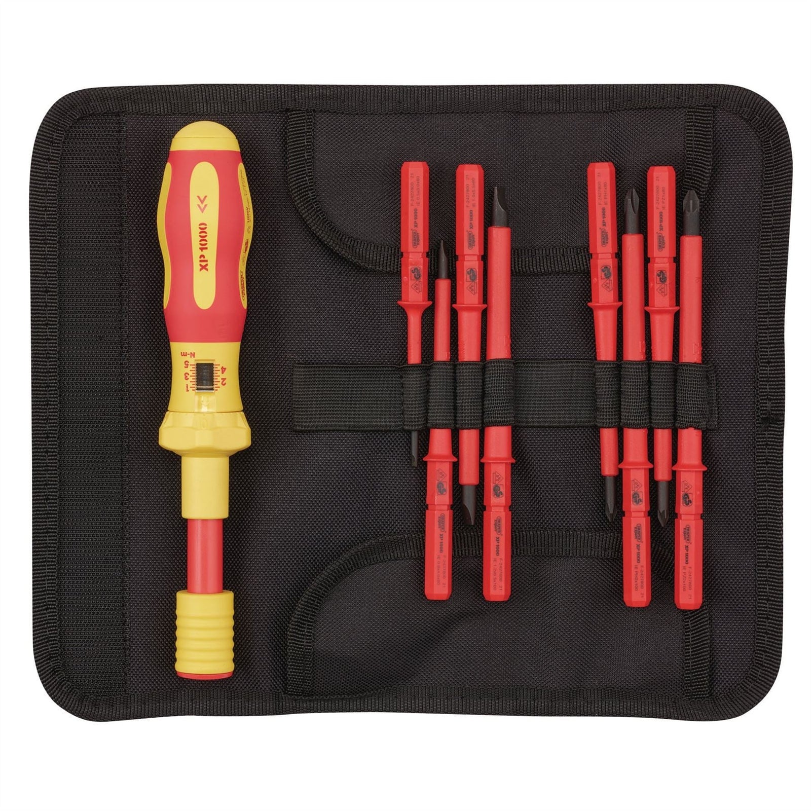 Draper XP1000 VDE Interchangeable Torque Screwdriver Set (9 Piece) 65372
