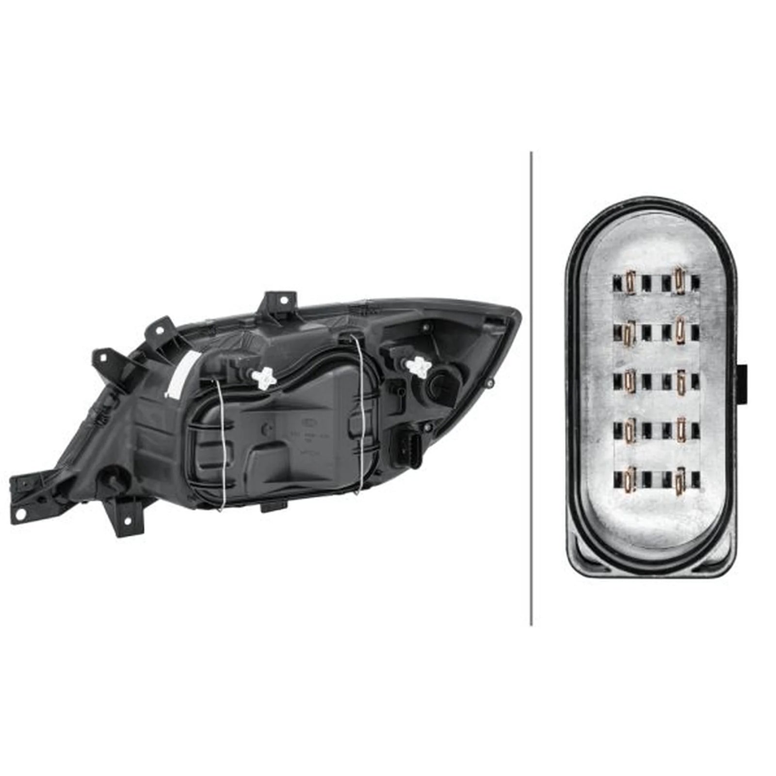 Hella Headlight Headlamp H7/H3/H7 Right 1EH 246 047-061