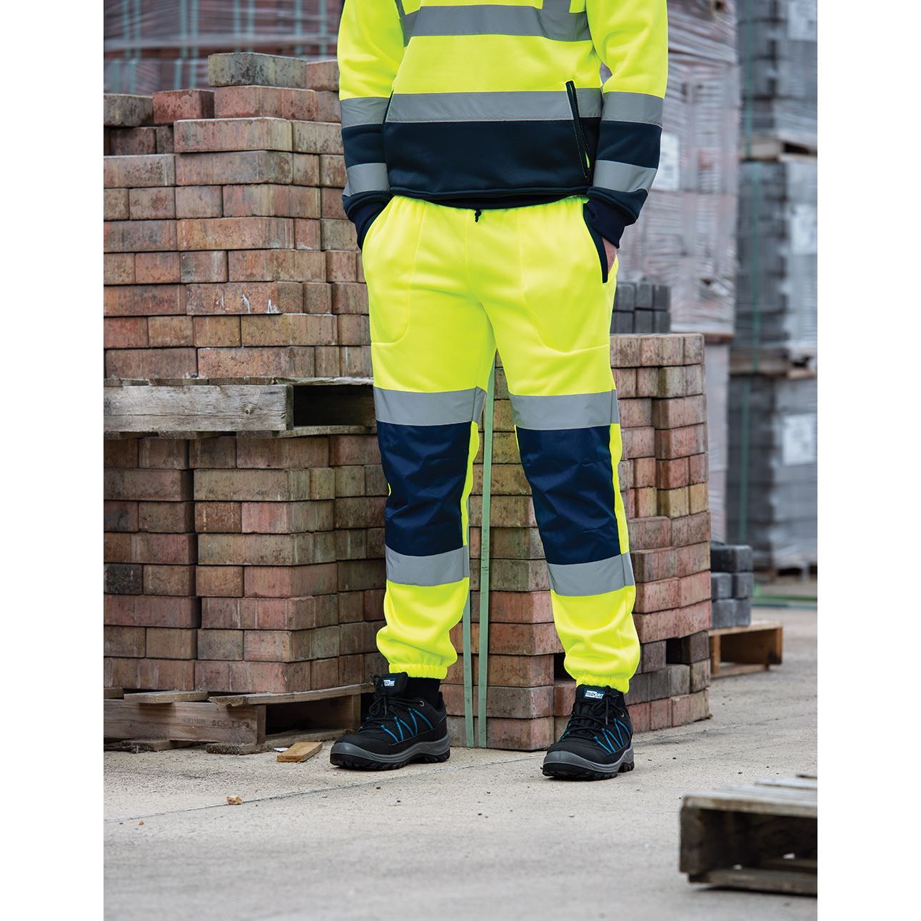 Tough Grit Hi-Vis 2-Tone Jogger Yellow/Navy L