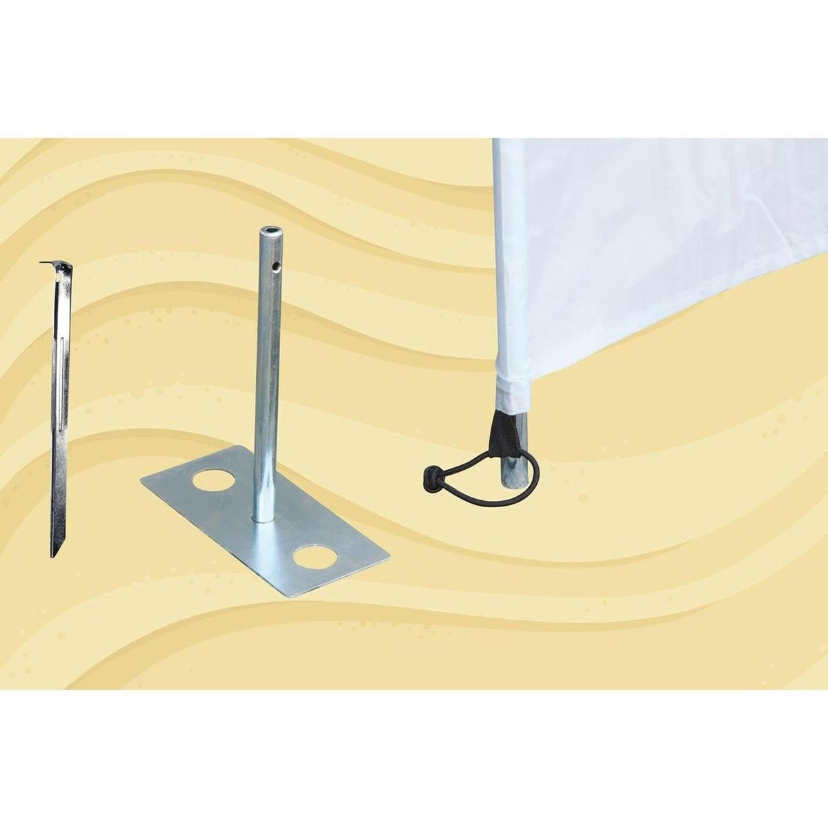 Bo-Camp Windbreak Peg with Plate 30cm 4 Pieces