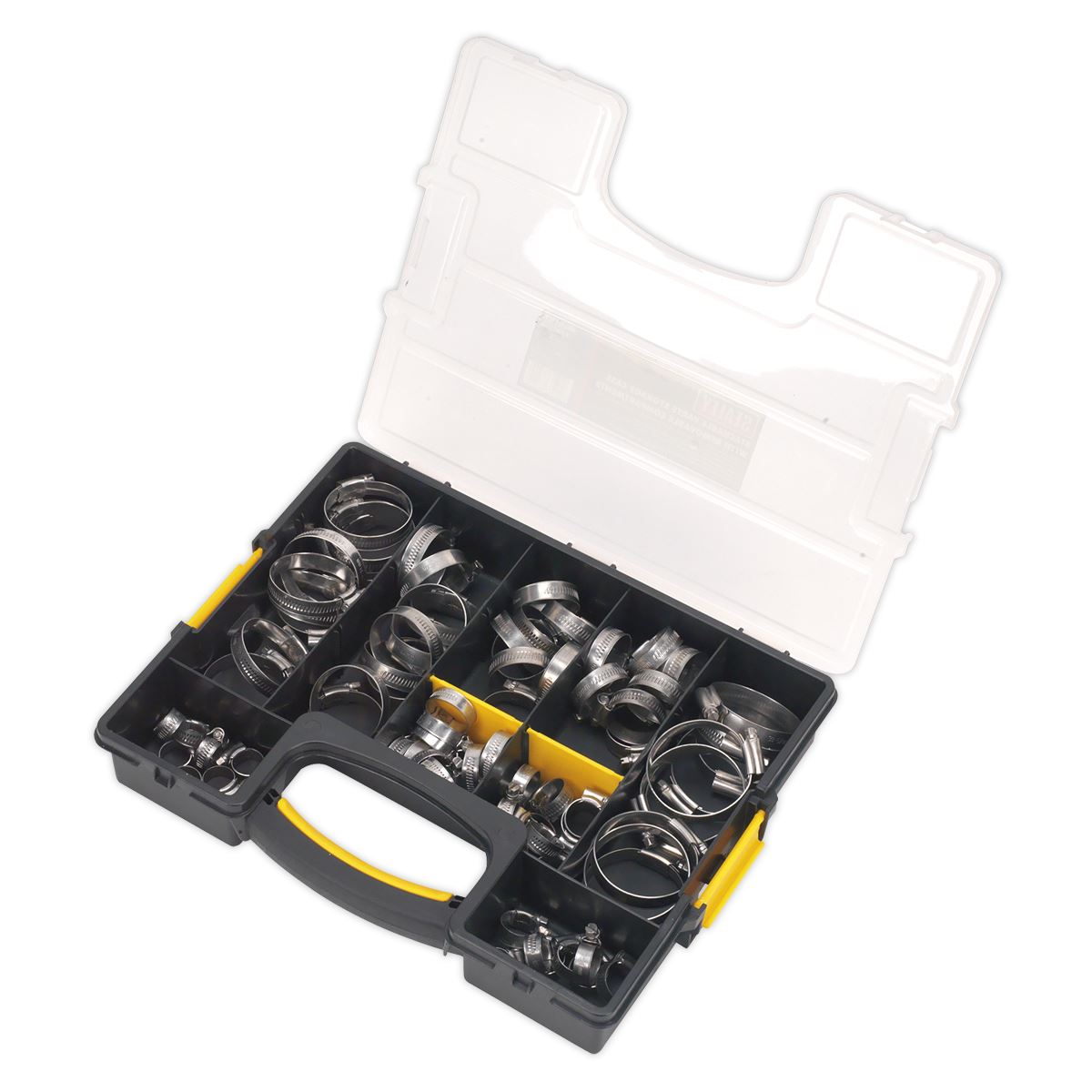 Sealey Hose Clip Assortment 90pc Stainless Steel10-57mm SHCSS90AC