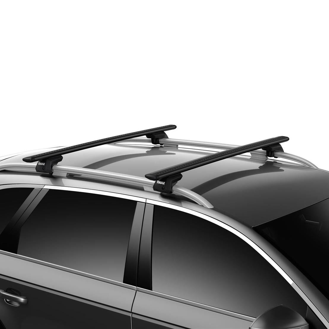 Thule WingBar Evo Roof Bars Black fits Dacia Bigster 2025- 5 doors with Raised Rails