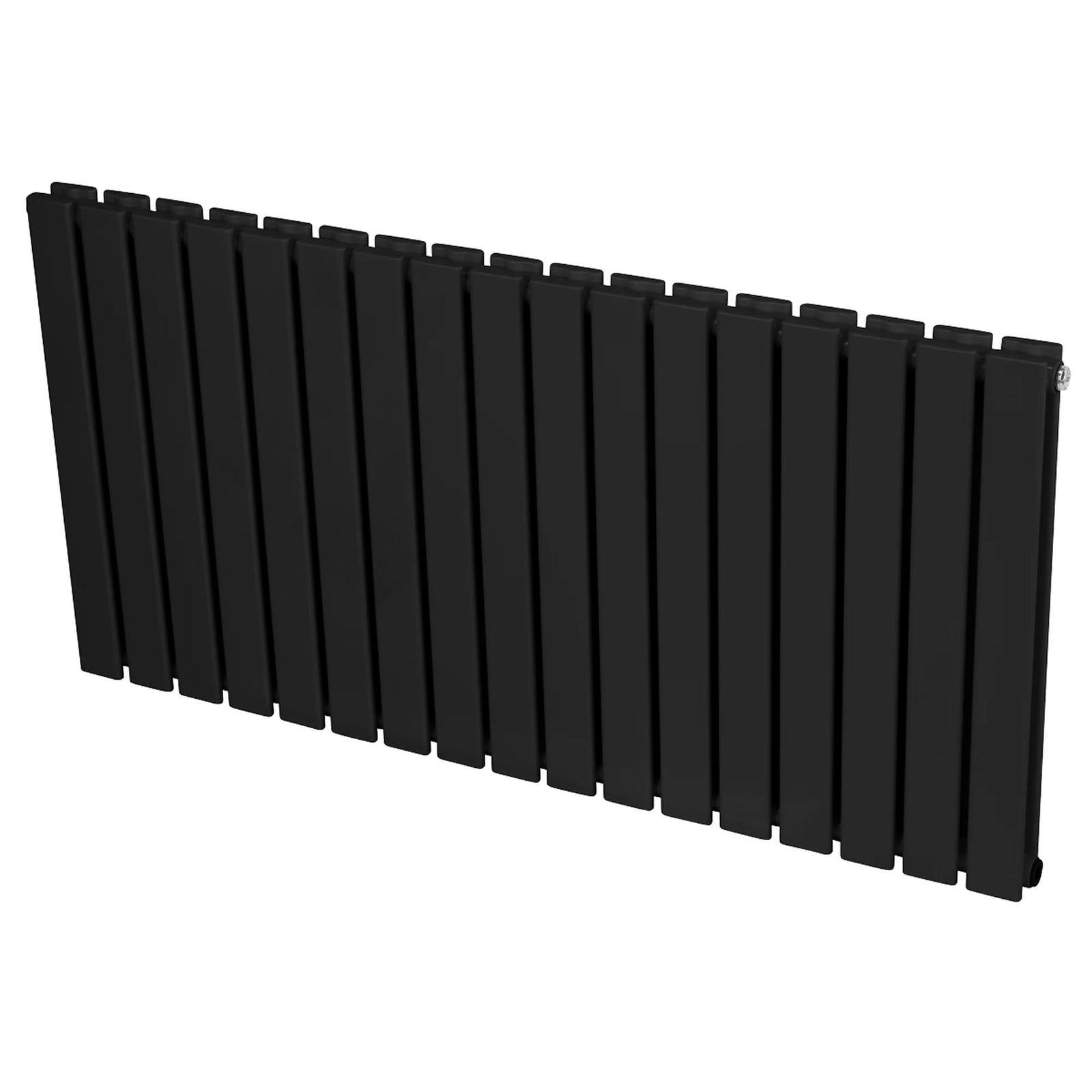 Baridi Horizontal Radiator 600 x 1190mm Double Flat Panel Black