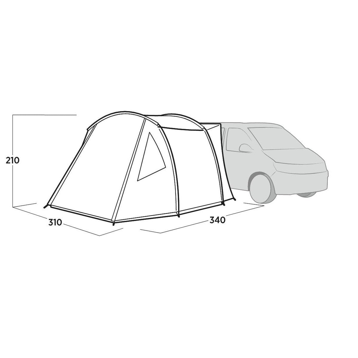 Easy Camp Eidfjord Driveaway Awning Campervan 180-205cm Low