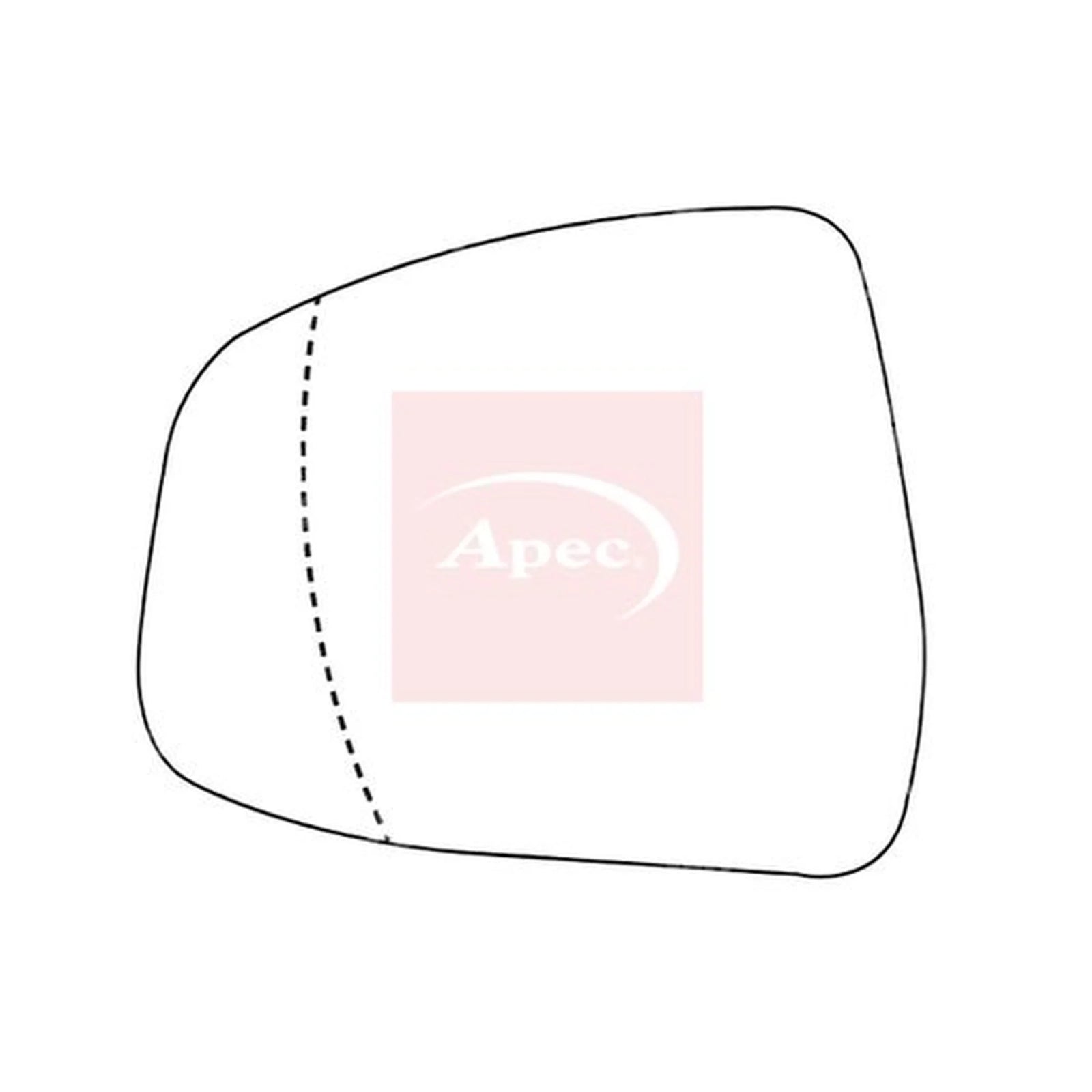 Apec Exterior Wing Mirror Glass Left AMS2327