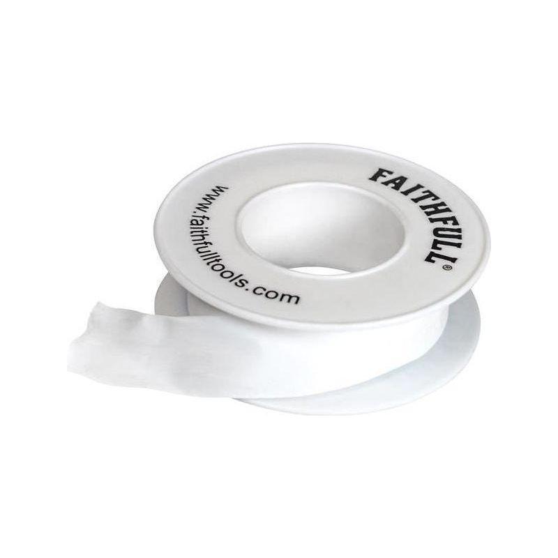Faithfull P.T.F.E Tape 12mm x 12m White (Pack 10)