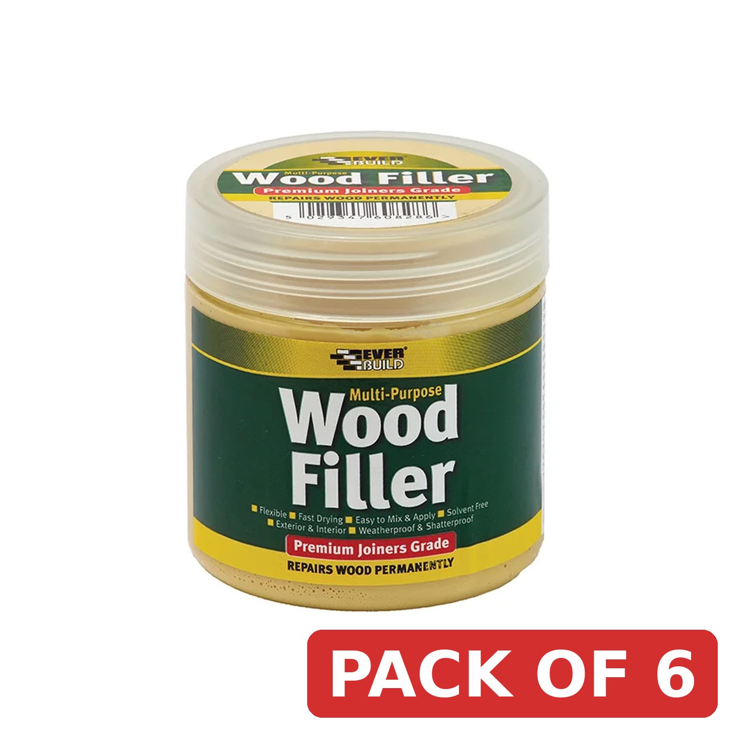 Everbuild Sika Multipurpose Premium Joiners Grade Wood Filler Mahogany 250ml