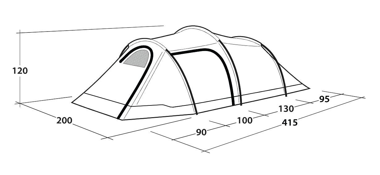 Outwell Earth 3 Plus Tunnel Tent 3 Berth