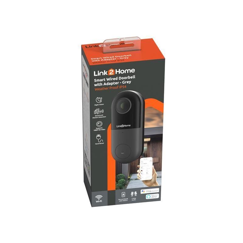Link2Home Weatherproof (IP54) Smart Wired Doorbell