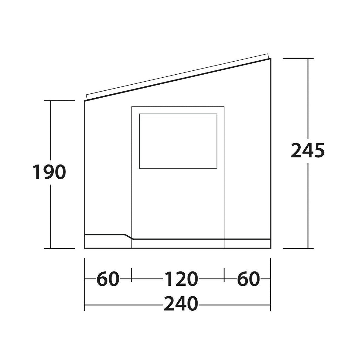 Outwell Sideroads Campervan Cassette Awning Room Mid (240-260 cm)
