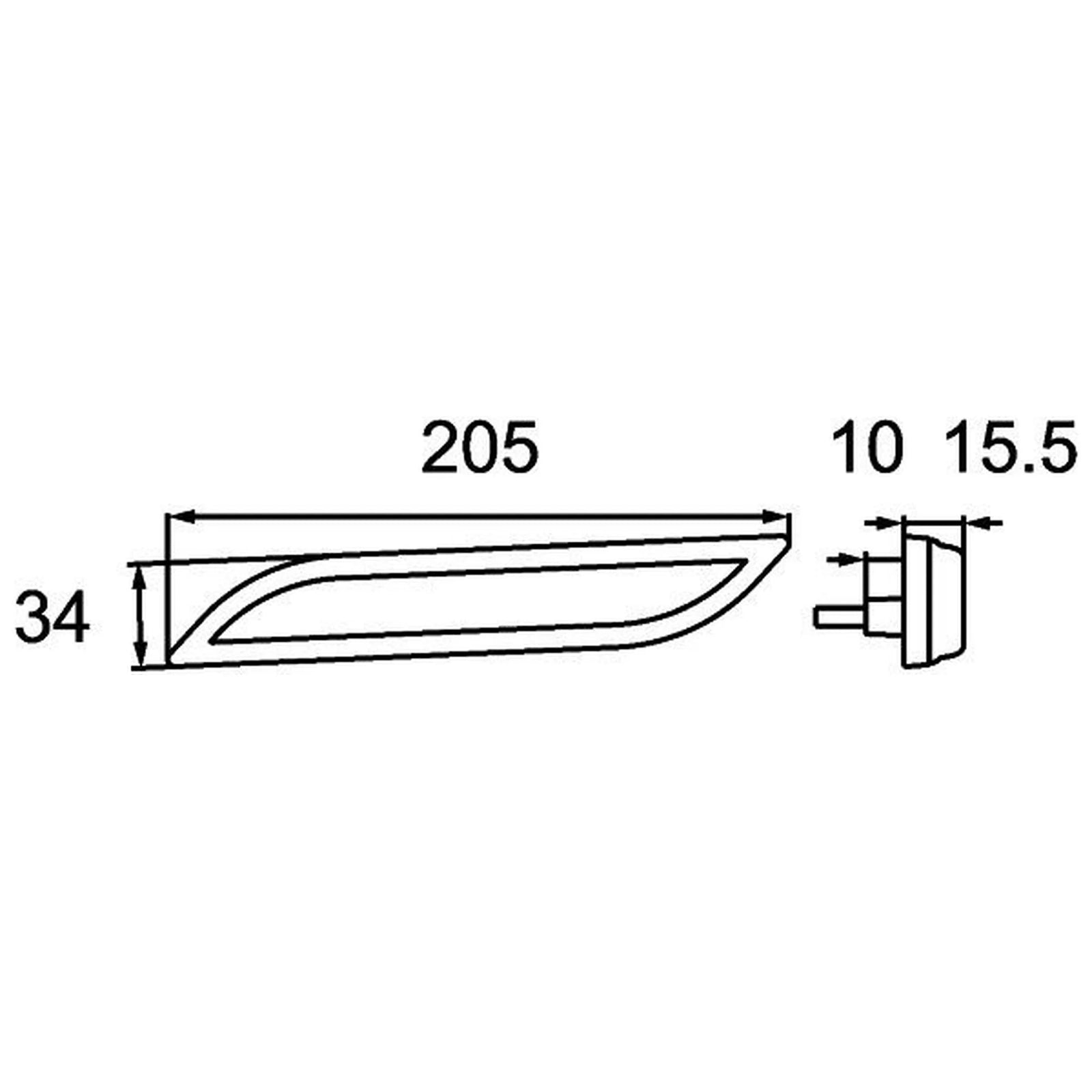 Hella Side Marker Light Wide High 2PS 013 305-011