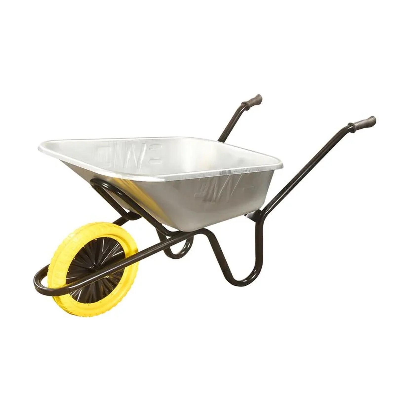Walsall 120L Galvanised Heavy-Duty Invincible Wheelbarrow - Puncture Proof