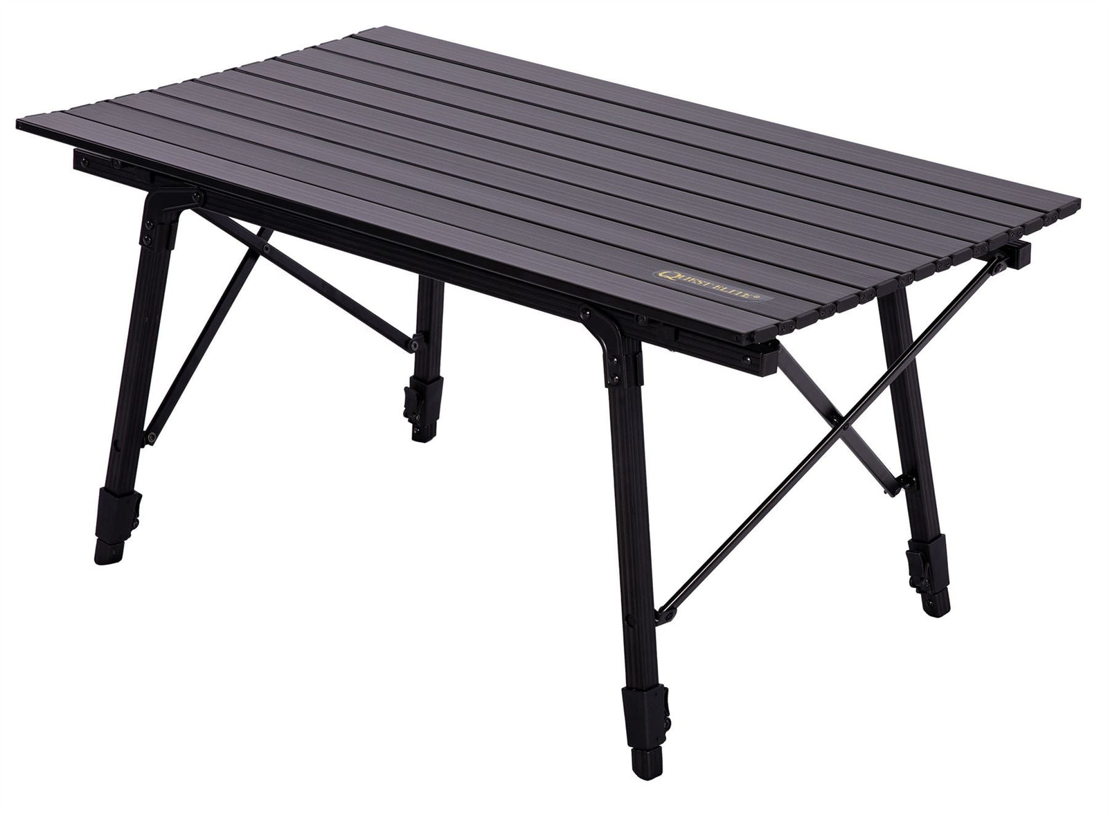 Quest Elite Brenig Slatted Black Camping Table
