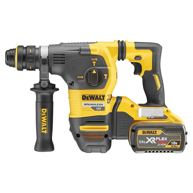 Dewalt Power Tools DCH334X2 Brushless Q/C Chuck SDS Plus Hammer 54V 2 x 9.0Ah Li-ion